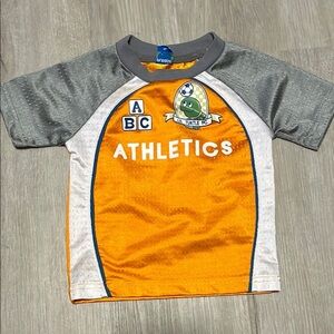 Orange and Gray Kids Athletic Shirt